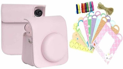 Stela Instax Mini 12 pink Protective Camera Case with bunting  Camera Bag(Pink)