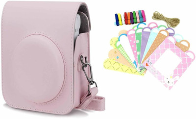 Stela Instant Mini 12 with Pocket Protective Camera Case with Bunting pink  Camera Bag(Pink)