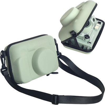 Zikkon Protective Universal Wide Hard Shell Carrying Case with Removable Adjustable Strap Fuji Instax Wide 400/300/210/ Instant  Camera Bag(Green)