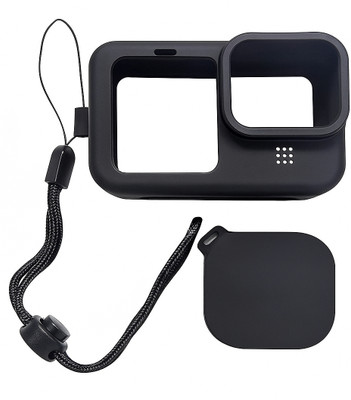 USPOT Accessories Kit for 11 10 9, Silicone Sleeve Protective Case with Rubber Cap with Lens Cover Cap  Camera Bag(Black)