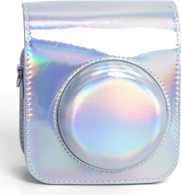Zikkon Instax Mini 12 Holo Silver Protective Camera Case PU Leather Carrying  Camera Bag(Holographic silver)