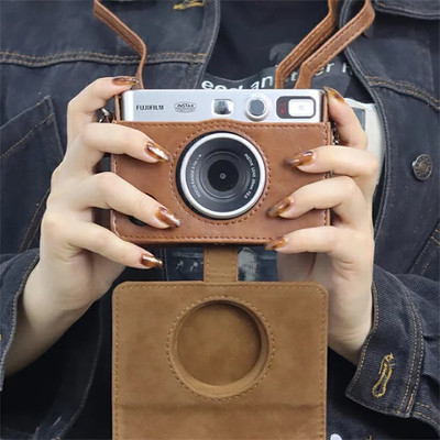 Zenko Mini Evo Case for Fujifilm Instax Mini Evo Instant Camera (brown)  Camera Bag(Brown)
