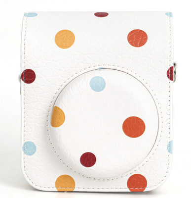 Zikkon Instax Mini 12Color Wave Dot Protective Camera Case PU Leather Carrying  Camera Bag(Color wave dot)