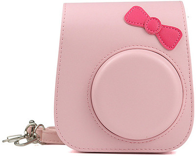 Zenko mini 11 Camera PU Leather Pink Bowknot Case  Camera Bag(Pink)