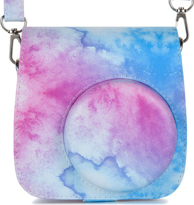 Stela MINI 11 INSTAX CAMERA POUCH BAG  Camera Bag(Blue/pink Watercolor)