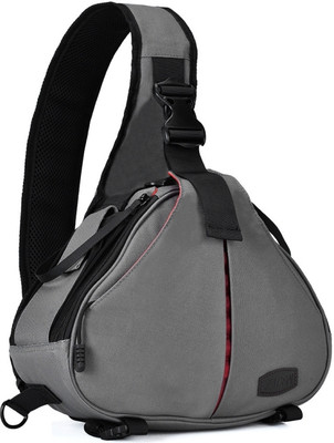 CADeN K-1 Gray Sling Triangle Waterproof with Rain Cover  Camera Bag(Gray)