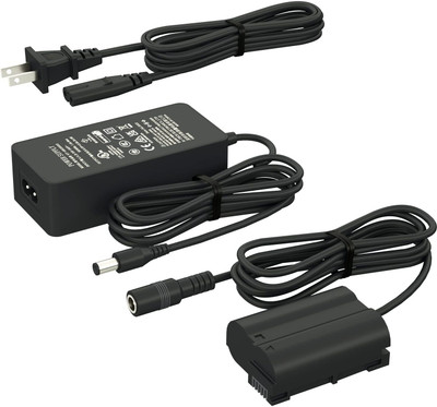 DIGICLAMBO EN-EL15 EN-EL15A AC adapter power cable Dummy Battery  Camera Battery Charger(Black)