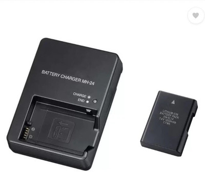 Camaura Combo EN_EL-14 Camera Battery with MH-24 charger n Cable Compatible with Nik-on  Camera Battery Charger(Black)