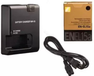 DIGICLAMBO COMBO of MH-25 camera charger with EN-El-15A battery compatible with nikon  Camera Battery Charger(Black)