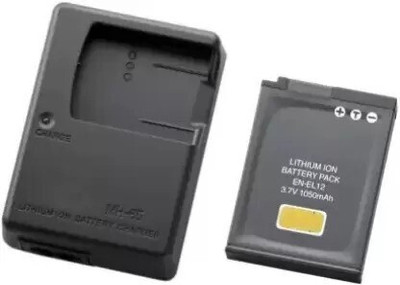 DIGICLIMBER Original Combo MH-65 Charger & EN EL-12 (1050MAH) Battery Nikon  Camera Battery Charger(Black & Grey)