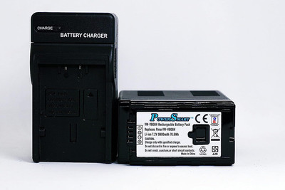 Power Smart Battery for VW-VBG6H Battery + VW-VBG6H Charger For Panasonic AG HMC71MC  Camera Battery Charger(Black)