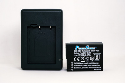 Power Smart Battery & Charger for Panasonic DMW-BLC12 DMW-BLC12E and Panasonic Lumix DMC-G6  Camera Battery Charger(Black)