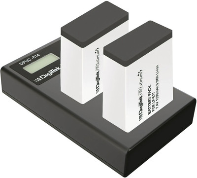 DIGITEK Platinum Dual Port LCD Battery Charger with 2 Pc LP E17 Battery (DPUC-014 D E17)  Camera Battery Charger(Black)