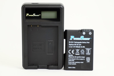 Power Smart Battery and USB LCD Charger for Nikon EN-EL14 Nikon EN-EL14a and Nikon Df D5600  Camera Battery Charger(Black)