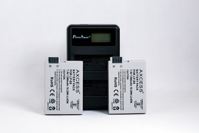 Axcess LP-E8 (2- No.s) Battery and LCD Dual USB Charger for Canon EOS 700D Digital  Camera Battery Charger(Black, White)