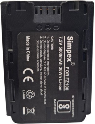 Simpex NP-FZ100 5000mAh Lithium Ion Rechargeable Camera Battery for Sony  Camera Battery Charger(Black)