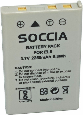 SOCCIA EL5 Lithium-ion Rechargeable Camera Battery  Camera Battery Charger(Silver)