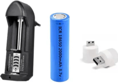 eronic LITHIUM BATTERY CHARGER 1 PCS WITH 2 PCS USB BULB FREE  Camera Battery Charger(Black)