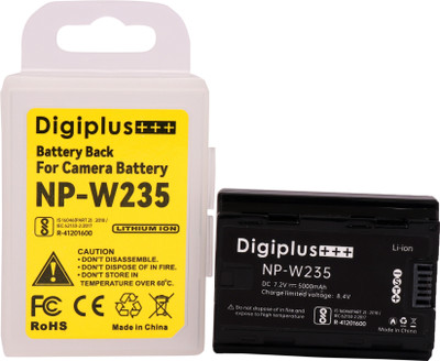 DIGICLAMBO NP-W235 Rechargeable Lithium-ion Camera battery (5000mAh) for fuji  Camera Battery Charger(Black)