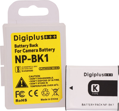 DIGICLIMBER NP-BK1 Camera Battery(1680mAh)Voltage 4.2V DC 3.7V Son-y Equal to the original  Camera Battery Charger(White, Black)