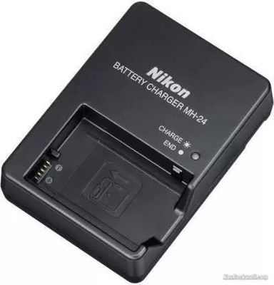 DIGICLAMBO MH-24 original charger with cable for Nikon D3100 DSLR, D5100 DSLR, and P7000  Camera Battery Charger(Black)