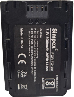 Simpex NP-FZ100 5000mAh Lithium Ion Rechargeable Camera Battery for Sony  Camera Battery Charger(Black)