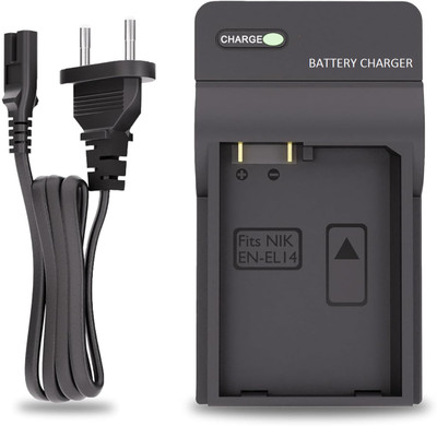 DIGICLAMBO EN-EL14A /EN-EL14 Battery Charger D3100 D3200 D3300 D3400 D3500 D5100 D5200  Camera Battery Charger(Black)