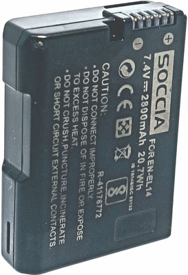 SOCCIA EN-EL14 is a high-performance lithium-ion Camera Battery  Camera Battery Charger(Black)