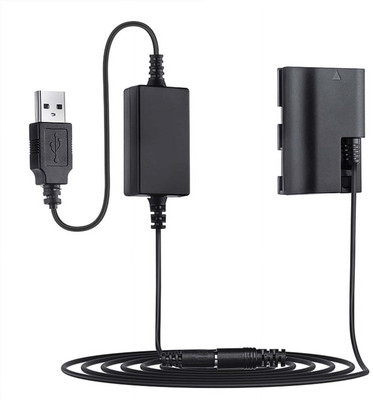 DIGICLIMBER LPE-6 DR E6 Dummy Battery with USB DC Power Cable Input Compatible with canon  Camera Battery Charger(Black)