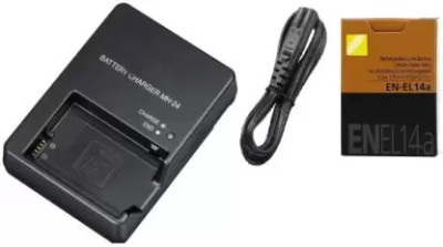 DIGICLAMBO COMBO MH-24 & EL-14A camera charger with battery and cable for Nikon  Camera Battery Charger(Black & White)