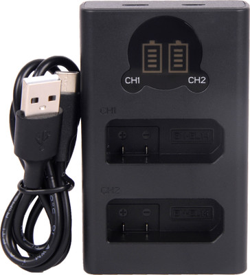 camstuff EN-El14 dual type c charger with LCD dislay  Camera Battery Charger(Black)