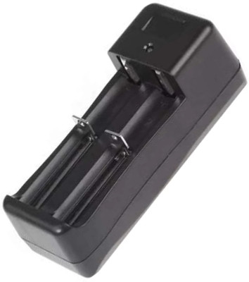ShopNest Universal Dual Battery Charger Li-ion 3.7V 18650/16340/14500/17670/CR123A  Camera Battery Charger(Black)