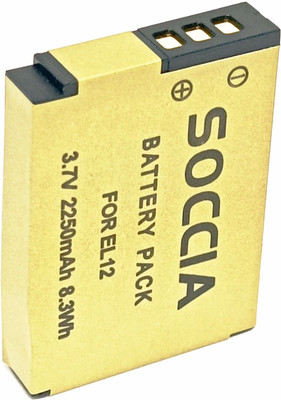 SOCCIA EL12 Lithium-ion Rechargeable Camera Battery  Camera Battery Charger(Black)