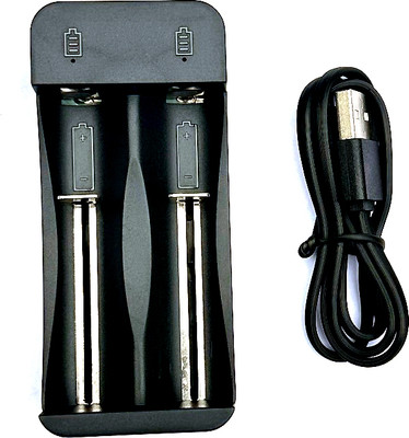 Schrodinger 90082 Dual Battery Charger USB 3.7V Li-ion 18650/16340/26650 and others  Camera Battery Charger(Black)