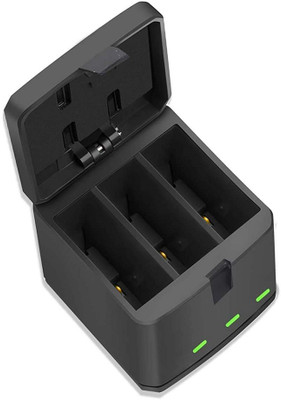 TMG Battery Charger 3-Channel USB Charger with Type-C Cord for GoPro Hero 10 Hero 9  Camera Battery Charger(Black)