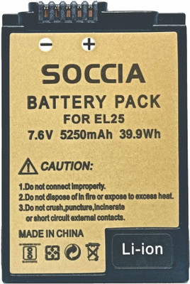 SOCCIA EL25 Lithium-ion Rechargeable Camera Battery  Camera Battery Charger(Yellow)