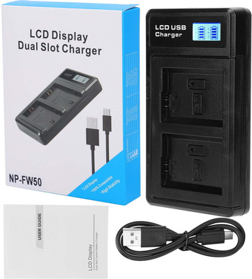 DIGICLAMBO NP FW50 Dual Fast Camera charger  Camera Battery Charger(Black)