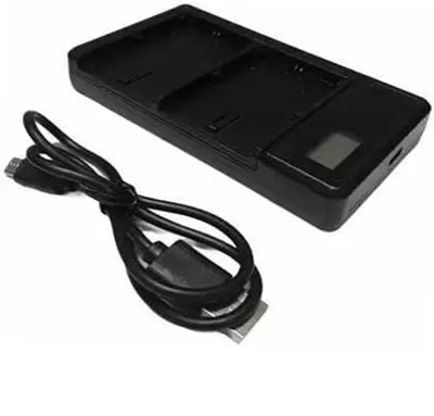 Picmaa LP-E12 Dual USB LCD Display  Camera Battery Charger(Black)
