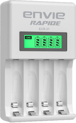 Envie ECR 31 Rapide Ultra Fast Charger for Rechargeable Batteries AA & AAA Ni-mh  Camera Battery Charger(White)