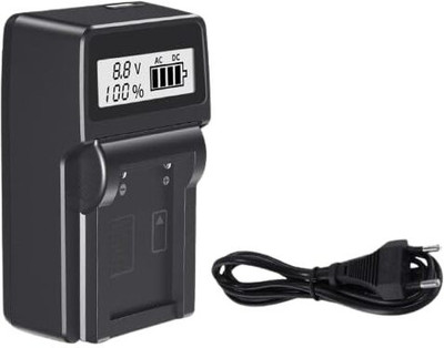 Picmaa F970 camera charger with LCD display for Camera LED light  Camera Battery Charger(Black)