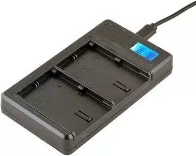 DIGICLIMBER LP-E6N Dual LCD USBfor Canon EOS 5DS R 5D Mark II 5D Mark III 6D 7D 80D EOS 5DS  Camera Battery Charger(Black)