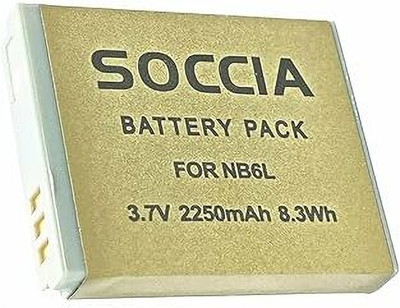 SOCCIA NB6L Camera Battery  Camera Battery Charger(Grey)