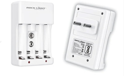 Huayue ™Battery Charger for AA, AAA, 9V Ni-MH Ni-CD Rechargeable Batteries LED Light  Camera Battery Charger(White)