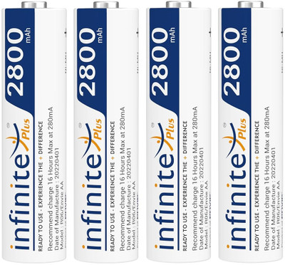 Envie 2800mAh Ni-MH AA High Capacity Rechargeable Battery Ready to Use (Pack of 4)  Camera Battery Charger(White)