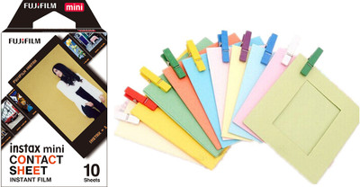 FUJIFILM Instax Mini Contact Sheet 10x1 Film With Simple Hanging Paper Bunting Film Roll(Yes 800 ISO Pack of 1)