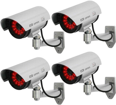4MYL Realistic Fake Dummy Security Camera with LED Light for Home, Office Use, 4Pcs Security Camera