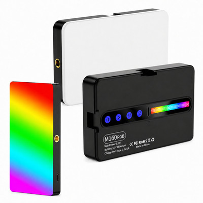 Primate RGB LED Video Light for Camera & Phone | Dimmable Vlogging Light 1800mAh Tripods 1250 lx Camera LED Light(Batteries Included)