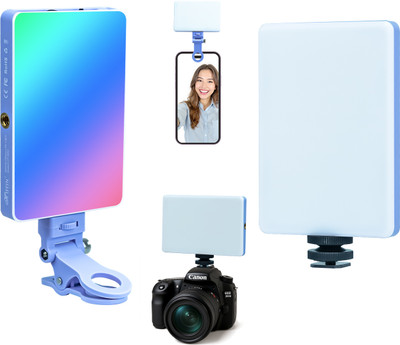 Hiffin (LT-002) RGB Selfie Light for iPhone/Laptop/Camera Built-in 3000mAh Battery 1 lx Camera LED Light(Batteries Included)