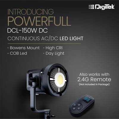 DIGITEK DCL-150W DC Continuous LED Photo/Video Light for Small Production Photography 1350 lx Camera LED Light