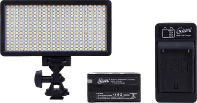 N&M Store Bi-Color Dimmable LED Video Light OS-LED-308 2100 lx Camera LED Light(Batteries Included)